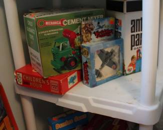 Childrens Hour, Plane, Mechanical Cement Mixer, Comino Game