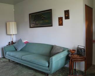 MC M Sofa, Art by Chos, Stack Tables