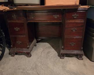 Mahogany desk 75.00