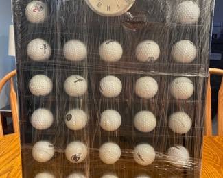 NFL Golf Balls (32) and Clock