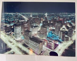 Vintage Print of Detroit