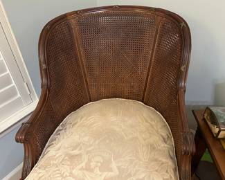 Double cane back chaise lounge