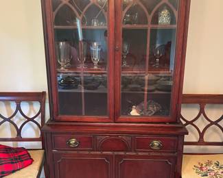 small mahogany china cabinet