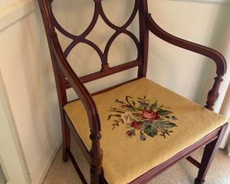 6 dining chairs. One needs repair