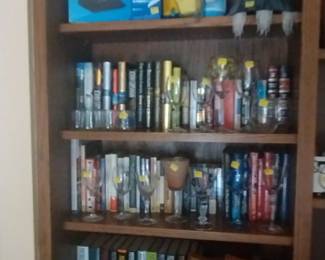 Books and wine glasses go together well!
