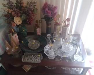 Glassware, pottery, arts and crafts