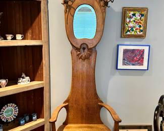 oak halltree with seat