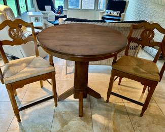 bar height table and stools