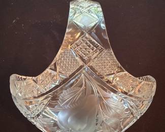 American Brilliant Period (ABP) cut crystal Basket 