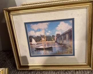 framed print of "The Bridge at Argenteuil" by Claude Monet 