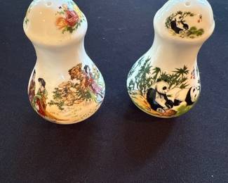 asian porcelain Salt and pepper shakers 