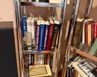 books, chrome book shelves