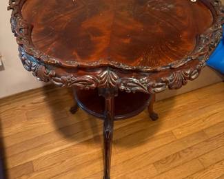 antique round side table