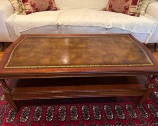 1958 Hollywood Regency Mahogany Coffee Table 