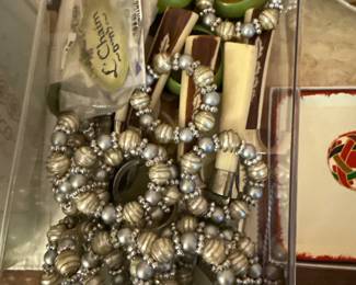 Silver Beaded Napkin Rings 