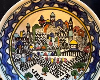 Jerusalem Plate. Armenian Ceramic 