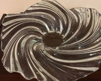 Mikasa Belle Epoque Wave Crystal Glass Centerpiece Bowl 