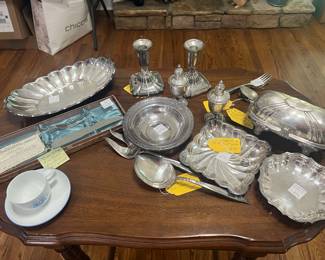 Silver and silver plate pieces