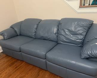 Leather recliner sofa