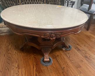 Marble top coffee table