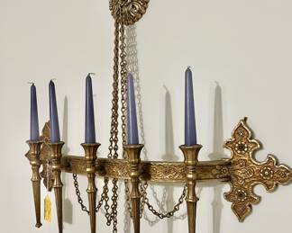Syroco mid century gothic wall sconce