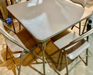 Card table and chairs