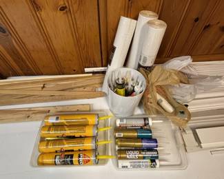 Caulking + Variety of Wood Trim + Crown Molding