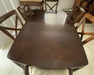 GREAT Condition - Kincaid Keswick Dining Set: Refectory Table 67W x 30H x 44D, 4 Side Chairs, 2 Arm Chairs, 2 leaf inserts