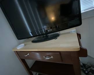 TV and Cart Table - Great for the kitchen or back porch