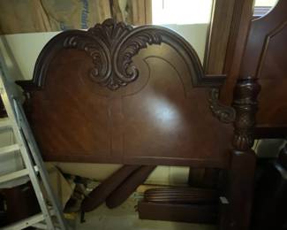 Solid Cherry Wood Headboard + Footboard