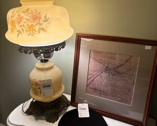 West Point Beanie, Floral Hurricane Lamp