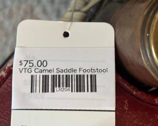 Vtg Camel Saddle Footstool