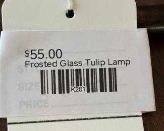 Frosted Glass Tulip Lamp 