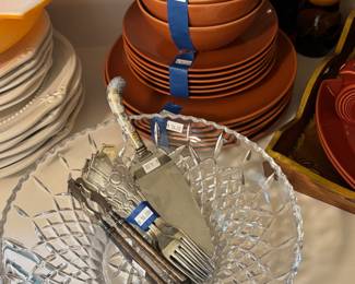 Crystal Bowls, Serving Utensils 