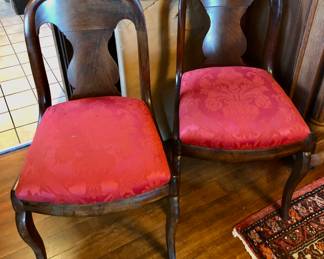 Pair of antique dining chairs