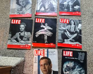 A sampling of the many LIFE magazines 1930s thru 60s