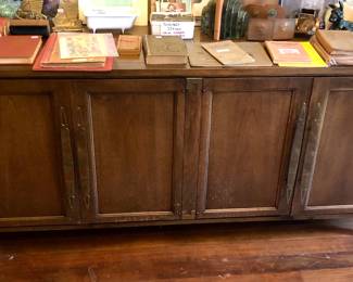 Mid-century walnut buffet (62”L, 19”D, 29.5H