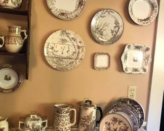More brown transferware