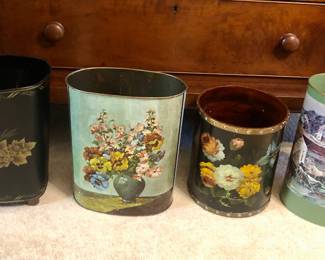 Vintage waste baskets 