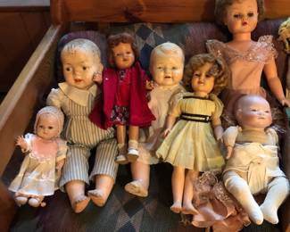 Still more dolls including Shirley Temple