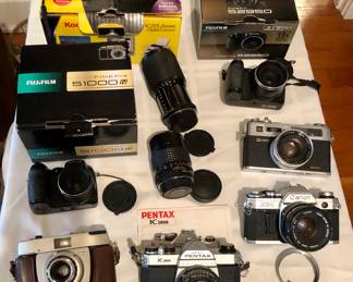 Cameras: Asahi Pentax K1000, Canon AE-1, Yashica GSN, FujiFilm Finepix S2950, Kodak DC215 Zoom, FujiFilm Finepix S1000fd, ADOX Pronto, 80-200mm Macro lens 1:4.5, 