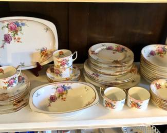 Czech Epiag “Bridal Rose” china (5522) - 48 pieces total