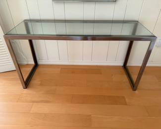 11 ModernAluminumFramedTablewGlassTop