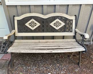101 WoodenBenchwCastIronLegs
