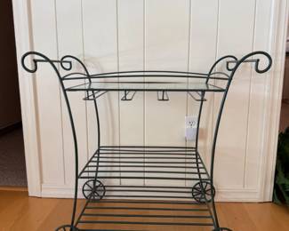 30 BlackWroughtIronBarCart