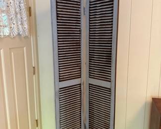 105 BlueWash2PanelFoldingWoodenShutters
