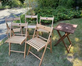 115 FoldingIkeaWoodChairsFoldingWoodTable