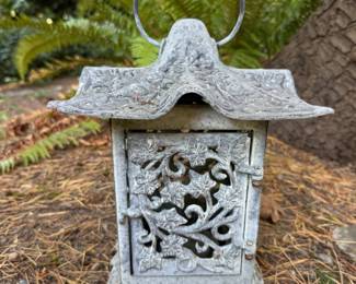 75 CastIronPagodaCandleHolderHangingLantern