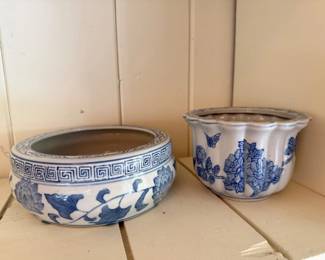 83 BlueWhiteCeramicChinoiserieCachepots
