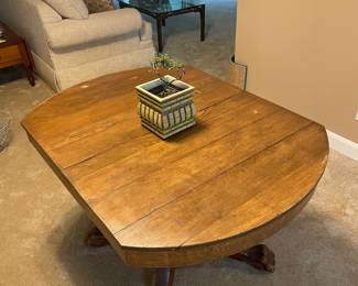 Claw Foot pedestal table $225 44"x 33"